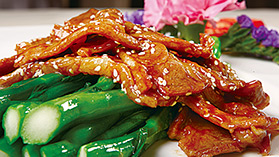 烧汁菜远炒肥牛